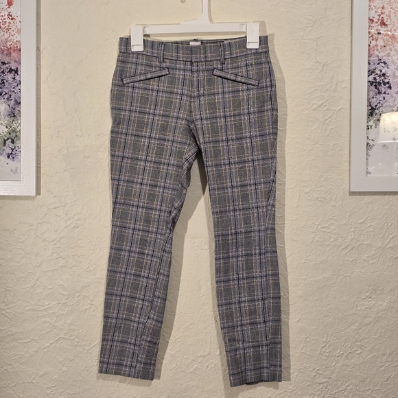 GAP Pants - GAP Glen Plaid Ankle Pants Glen Check Cropped Bottoms Casual Retro Pinup Size 0